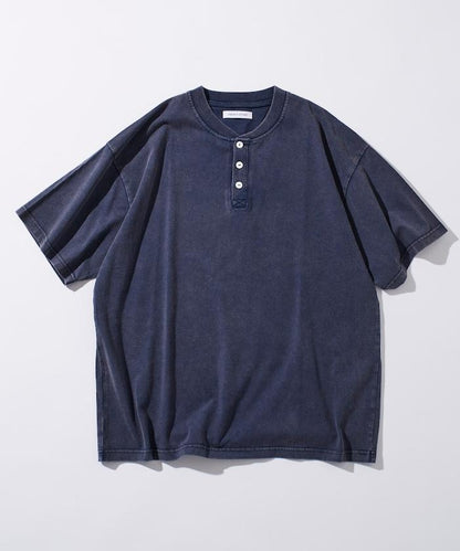 舒適版型 粉飾處理 圓領 短袖T恤