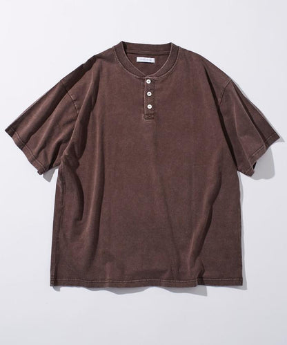 舒適版型 粉飾處理 圓領 短袖T恤