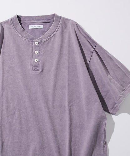 舒適版型 粉飾處理 圓領 短袖T恤