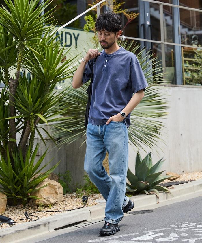 舒適版型 粉飾處理 圓領 短袖T恤