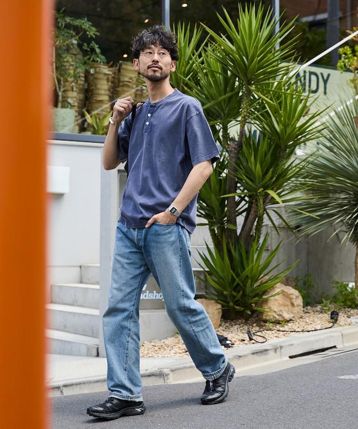 舒適版型 粉飾處理 圓領 短袖T恤