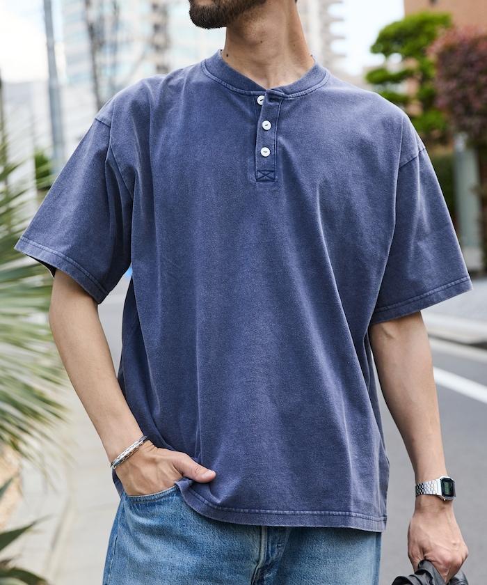 舒適版型 粉飾處理 圓領 短袖T恤