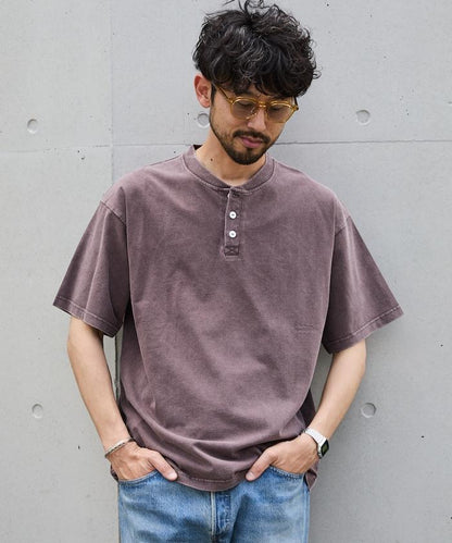 舒適版型 粉飾處理 圓領 短袖T恤