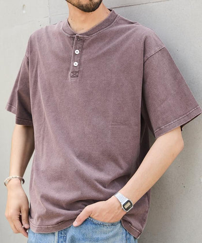 舒適版型 粉飾處理 圓領 短袖T恤