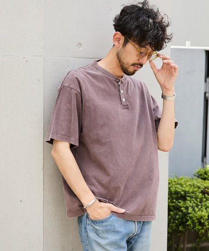 舒適版型 粉飾處理 圓領 短袖T恤