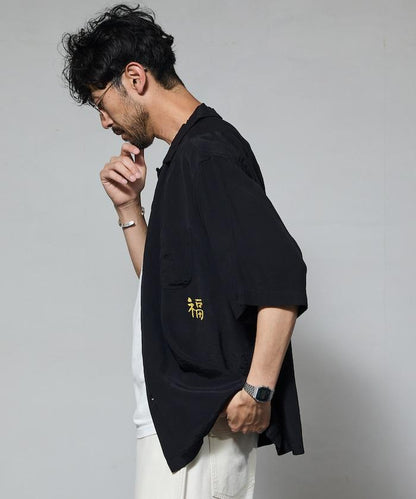 聯名 舒適版型 人造絲 紀念襯衫