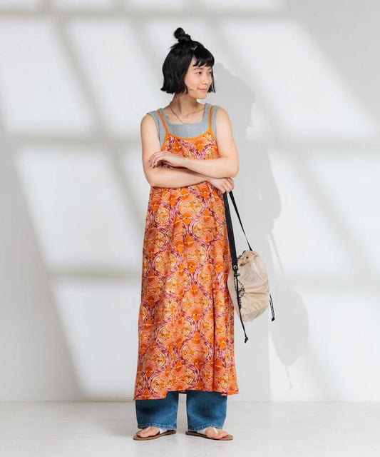 印度蠟染風格吊帶連衣裙