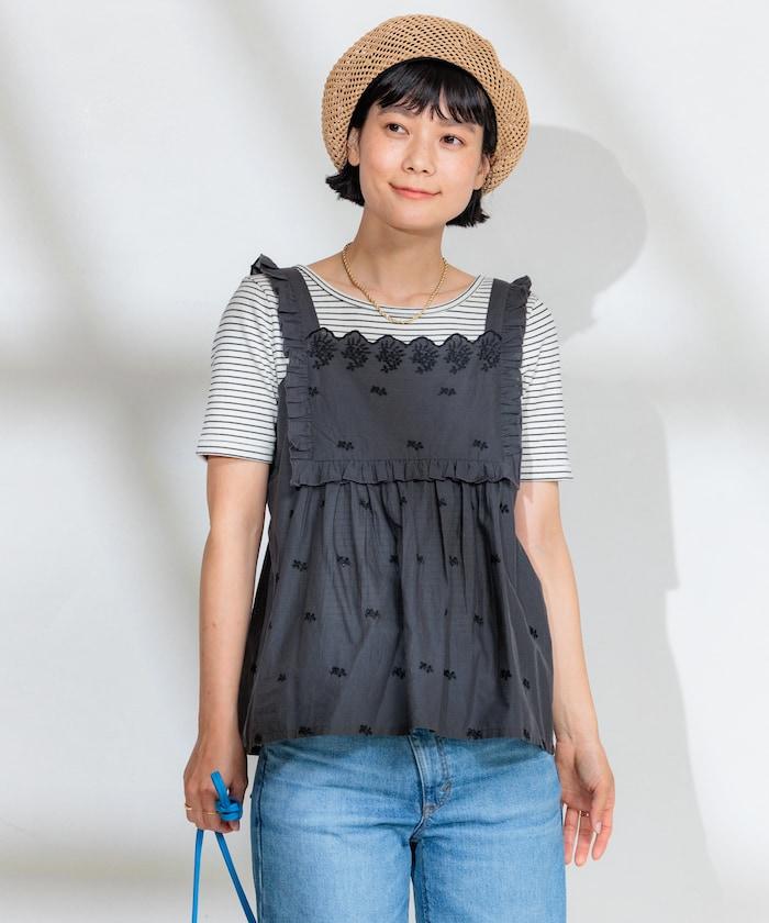 印度 配色拼接刺繡 2WAY吊帶連衣裙