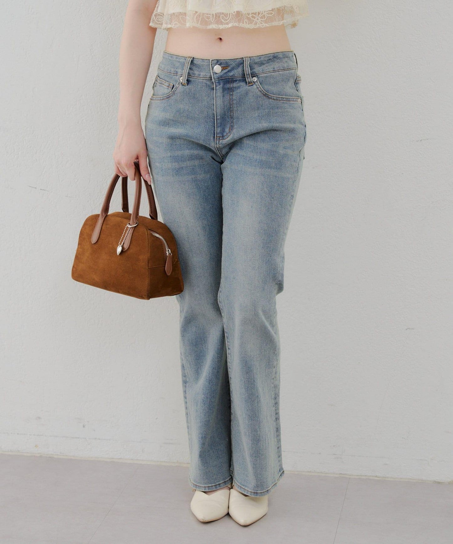 【@reve.perle_企劃】後綁帶荷葉邊喇叭褲