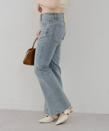 【@reve.perle_企劃】後綁帶荷葉邊喇叭褲