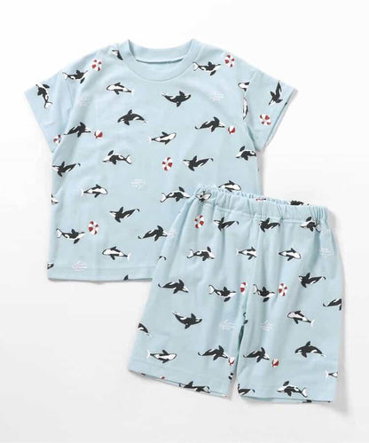 清涼恐龍·汽車圖案·虎鯨圖案睡衣 5分褲_吸水速幹_接觸冷感