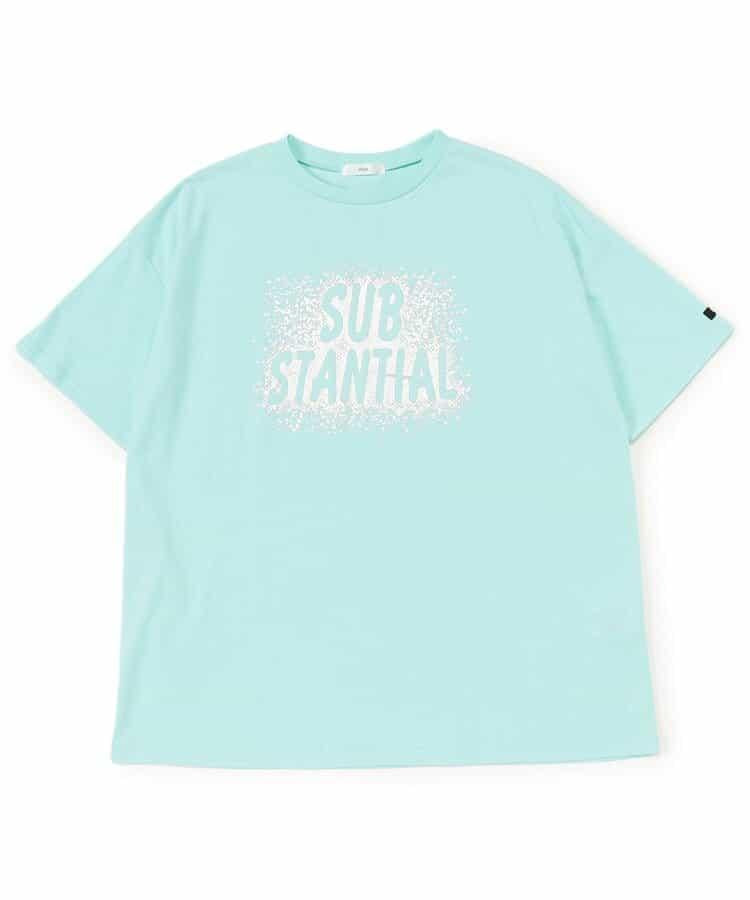 箔印花大T-shirt