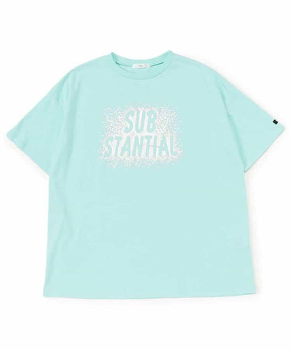 箔印花大T-shirt