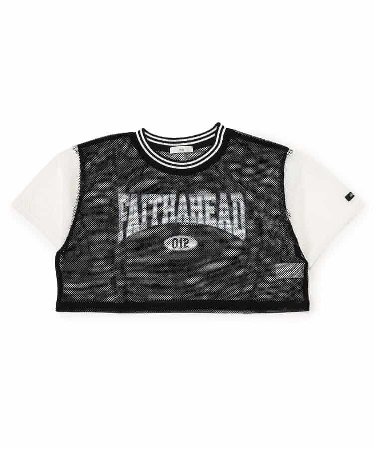 網眼短款T-shirt