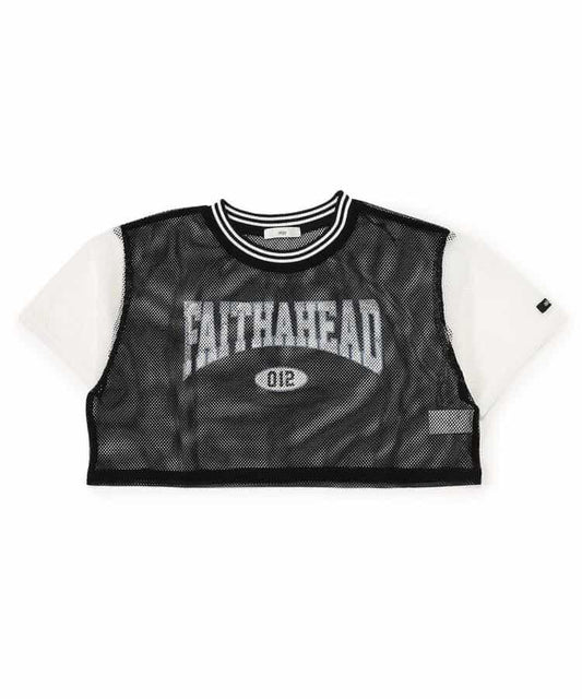 網眼短款T-shirt