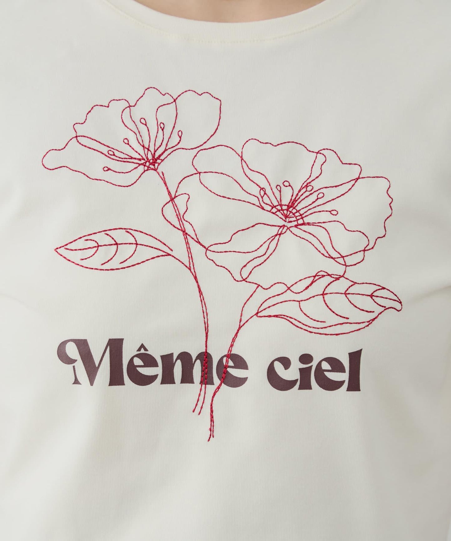 花朵刺繡小T恤
