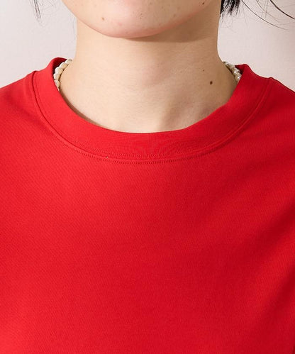 <防紫外線/接觸冷感>COOLPASS 肩部拼接T恤