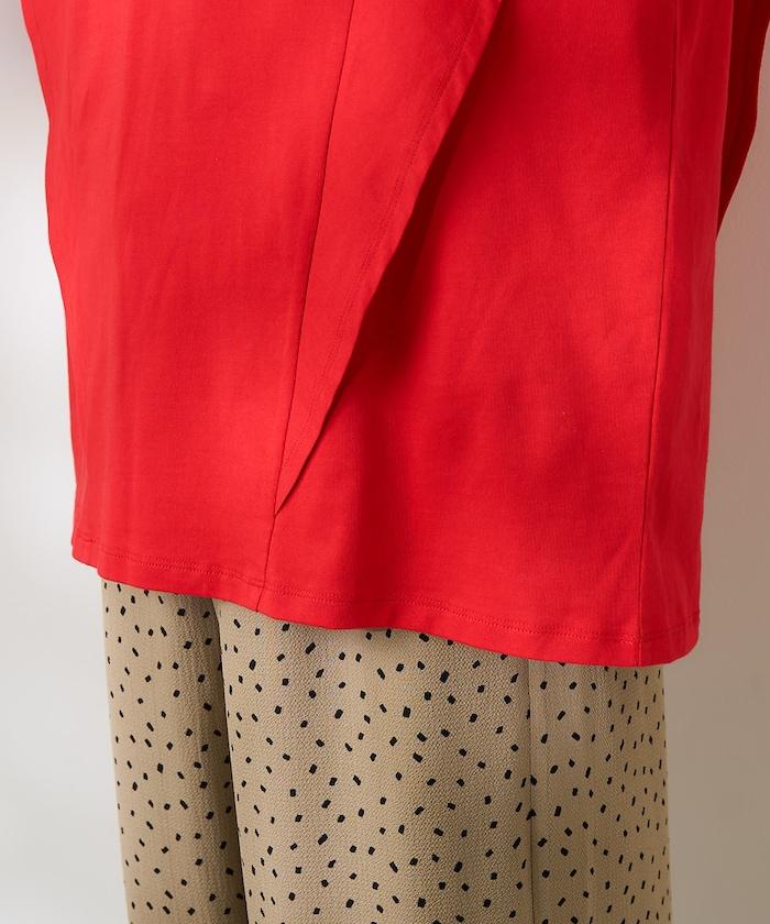 <防紫外線/接觸冷感>COOLPASS 肩部拼接T恤