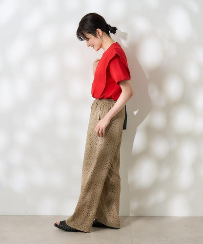 <防紫外線/接觸冷感>COOLPASS 肩部拼接T恤