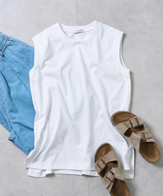 <防紫外線/接觸冷感>COOLPASS 緊身無袖T恤