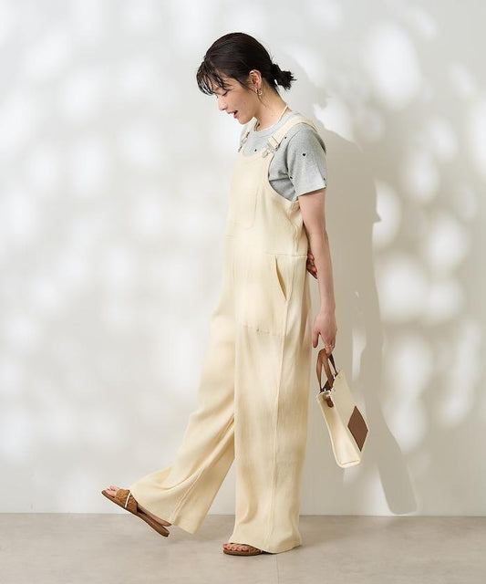 粉末漂白 軍裝風連體工裝褲