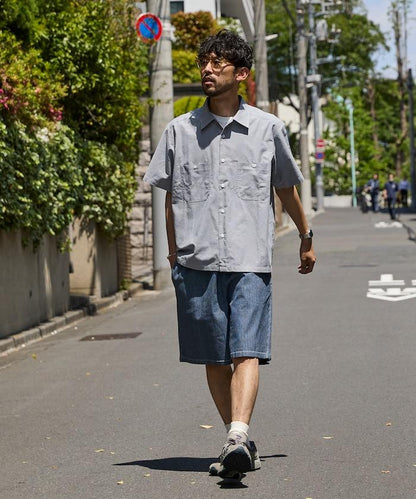 聯名 牛仔布 廚師寬鬆短褲