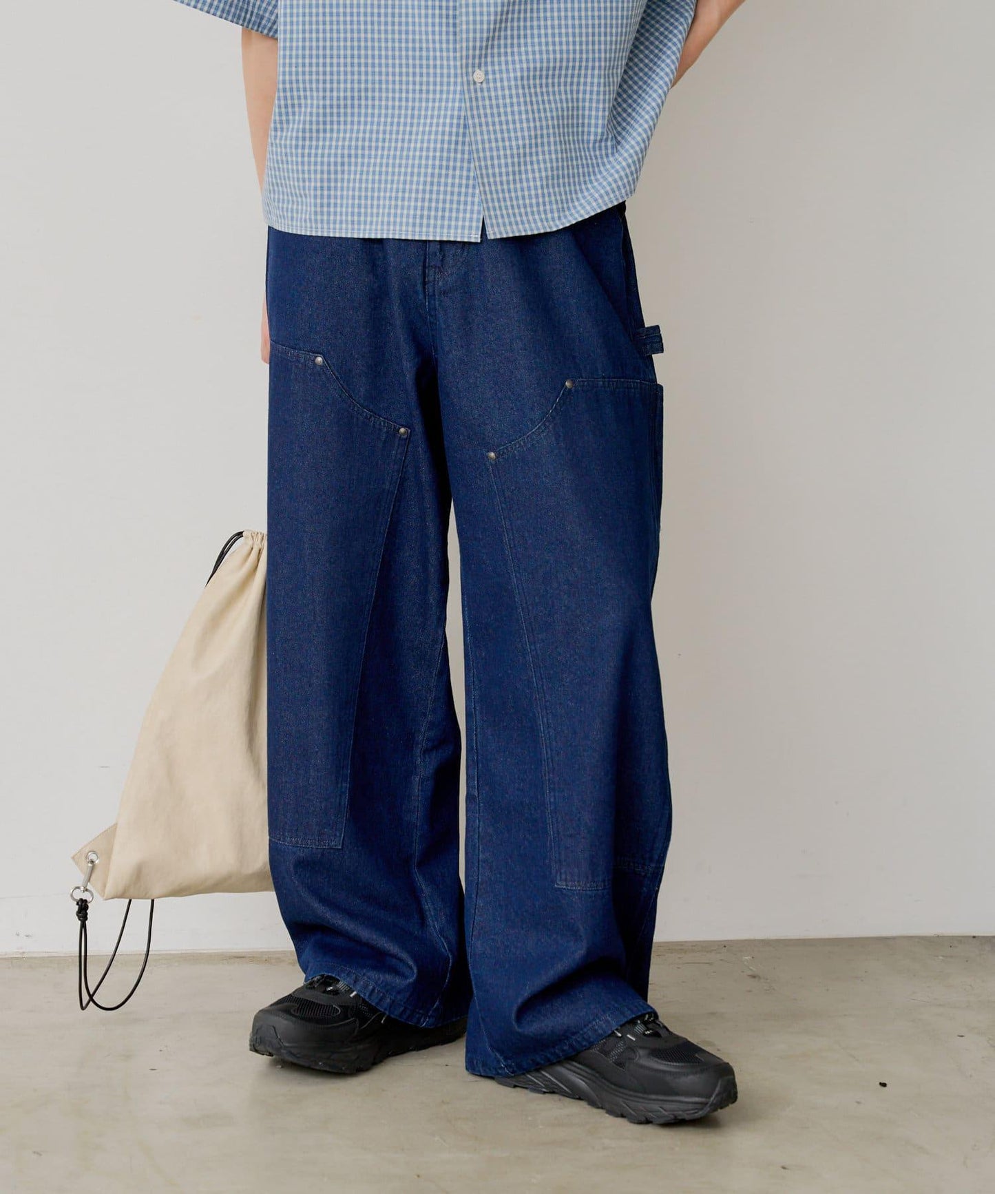【WHIMSIC/2尺碼展開】雙膝繪畫工裝褲