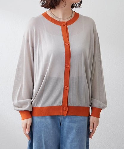 【@kana__18s精選】配色透明針織開衫