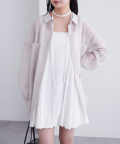 透視大號襯衫