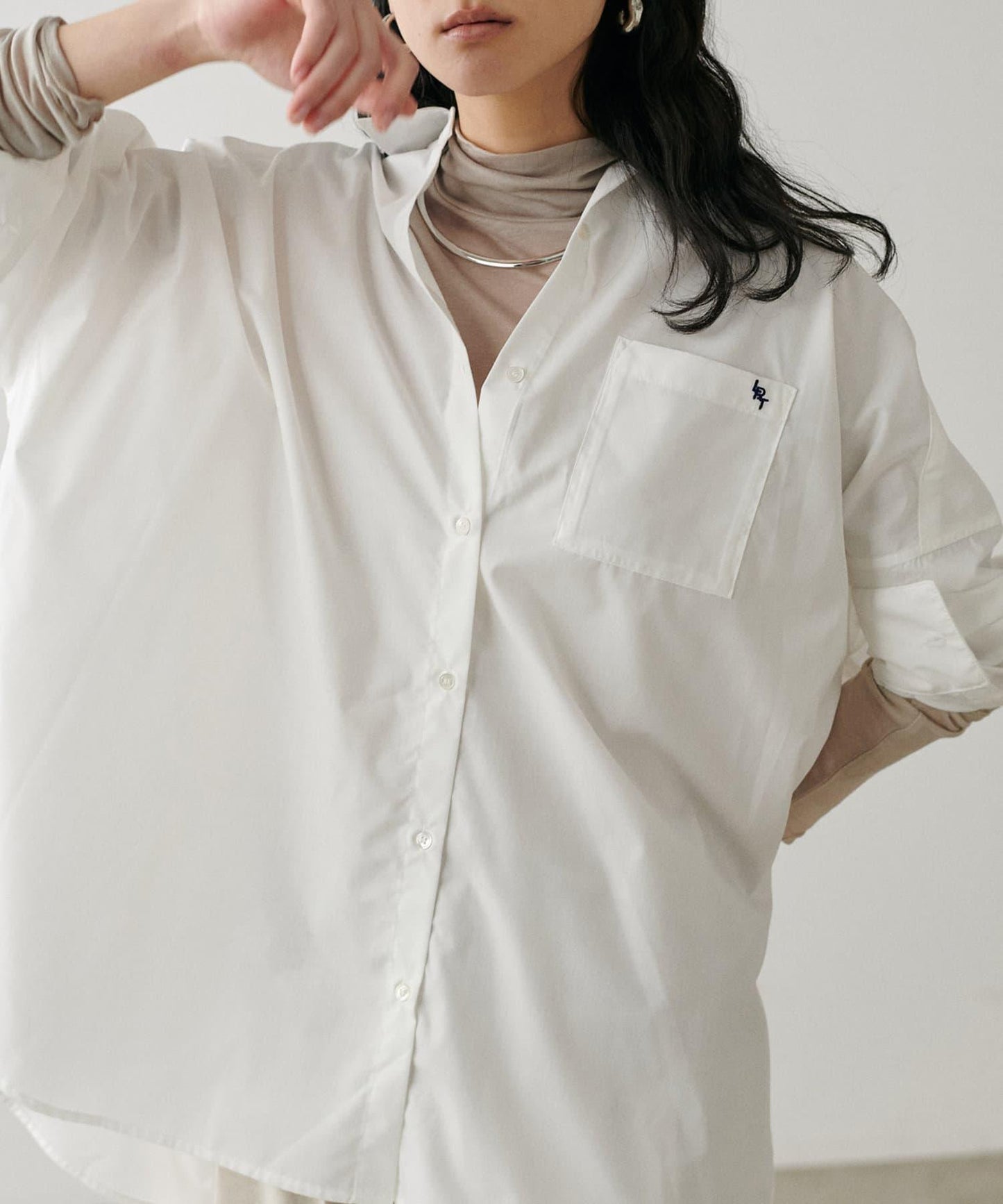 【LARUTA】透視天竺高領T恤