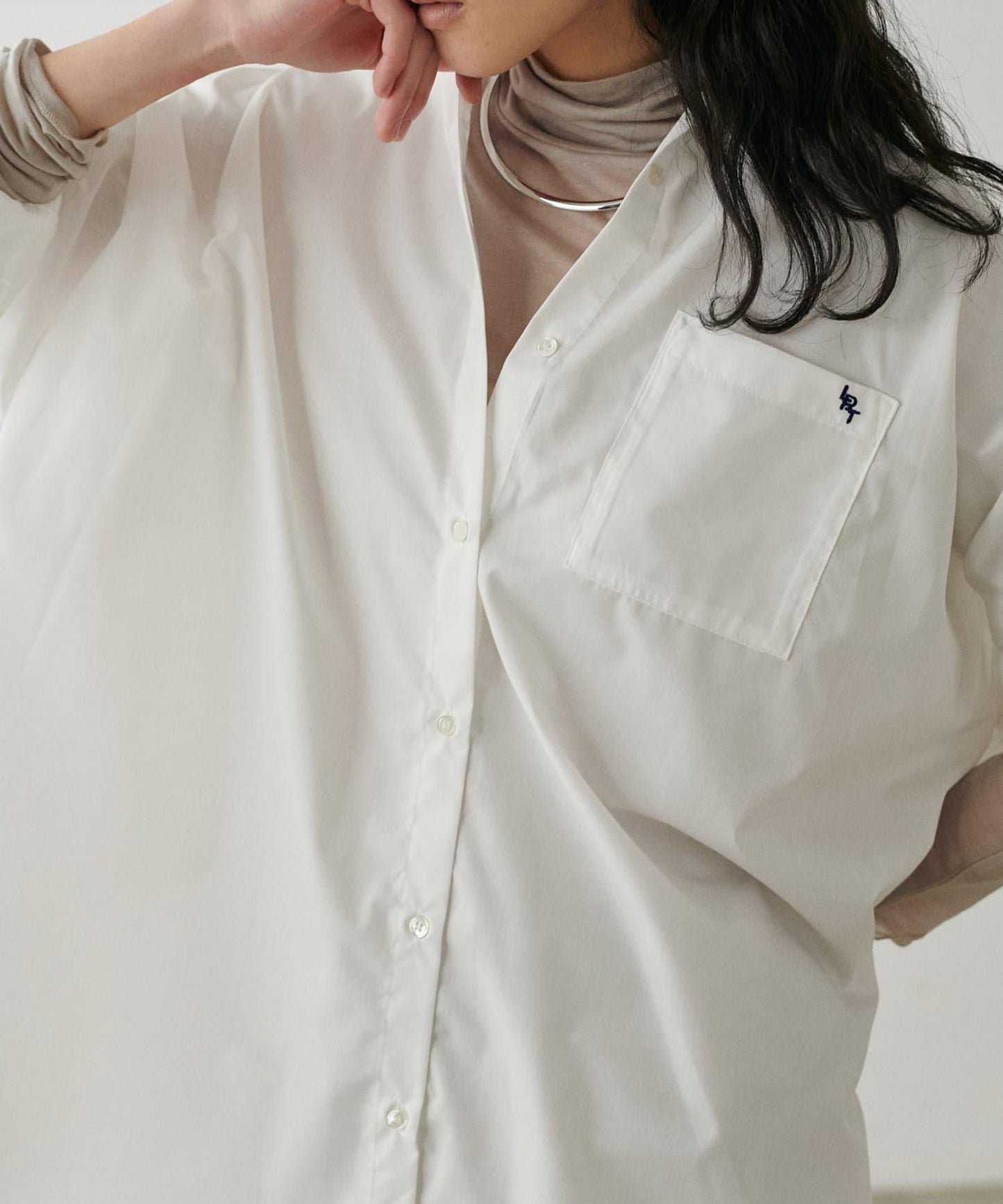 【LARUTA】透視天竺高領T恤