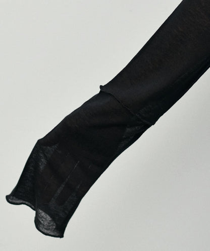 【LARUTA】透視天竺高領T恤