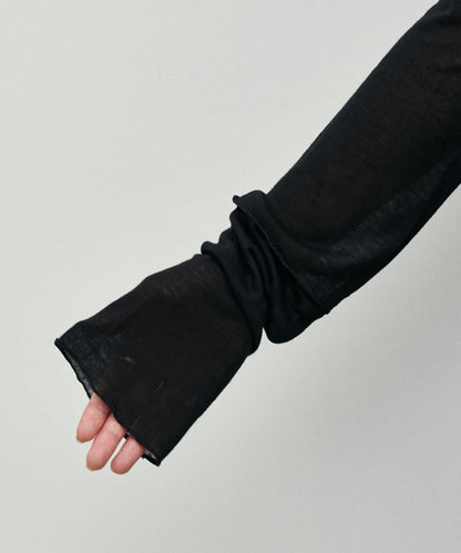 【LARUTA】透視天竺高領T恤