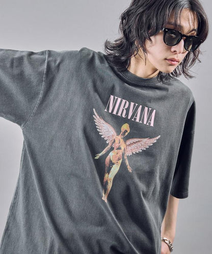 NIRVANA IN UTERO 色素T恤