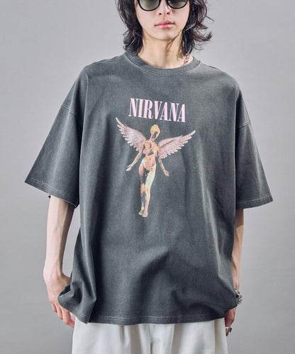 NIRVANA IN UTERO 色素T恤