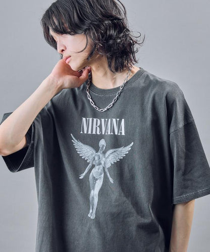 NIRVANA IN UTERO 色素T恤