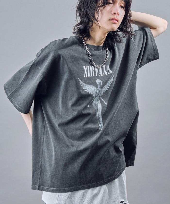 NIRVANA IN UTERO 色素T恤
