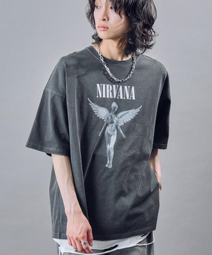 NIRVANA IN UTERO 色素T恤