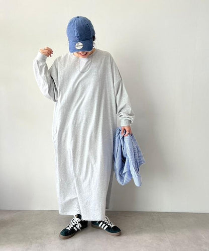 大容量剪裁連衣裙