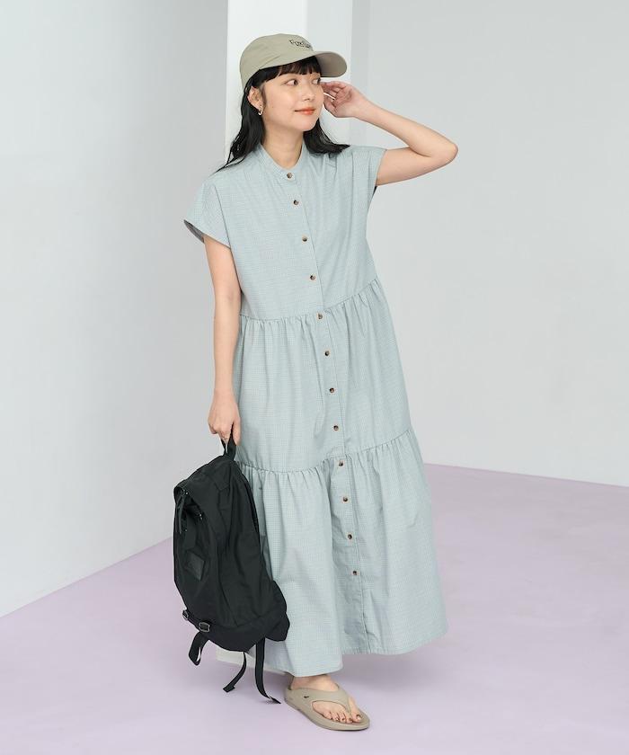 聯名 釣魚口袋 短袖連衣裙