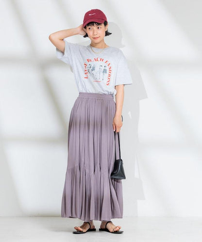 女孩子照片海灘拱形logo T恤