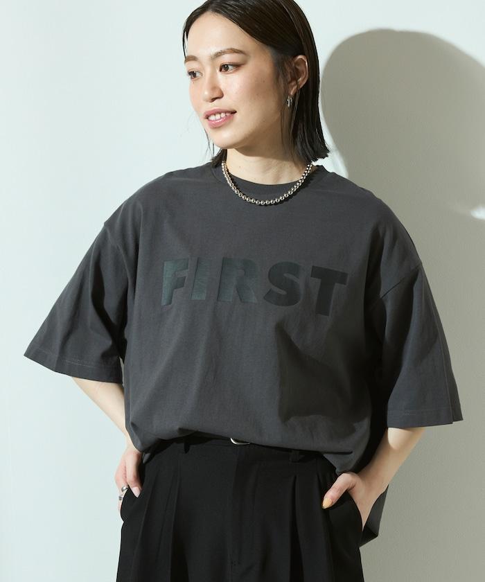 6盎司 前面標誌印花 圓領T恤 / 印花T恤 FIRST