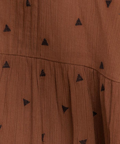 印度 幾何學 刺繡襯衫＜套裝搭配款＞