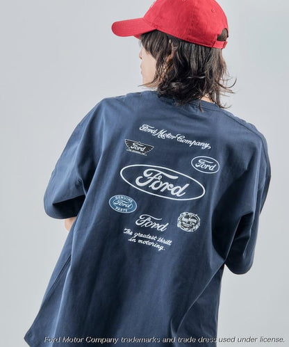 聯名 Ford 後背標誌刺繡印花T恤