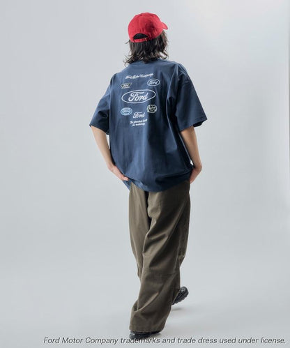 聯名 Ford 後背標誌刺繡印花T恤