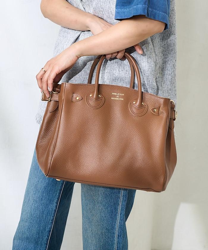 壓花皮革腰帶托特包S