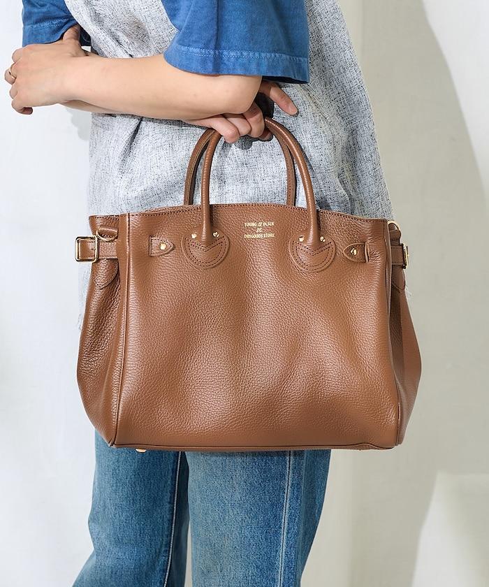 壓花皮革腰帶托特包S