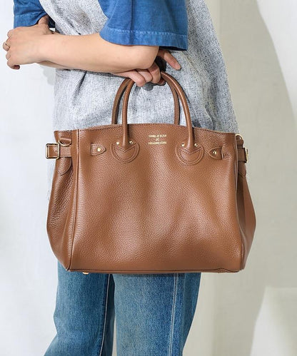 壓花皮革腰帶托特包S