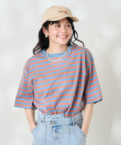 條紋寬鬆T恤