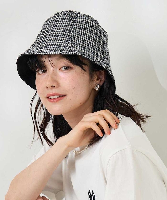 格紋 可反穿帽